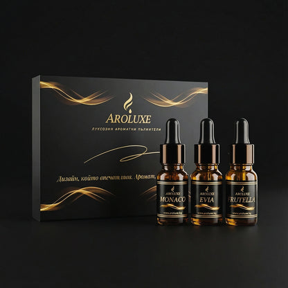 Aroluxe Premium Collection — Български парфюмни аромати (3×10ml)